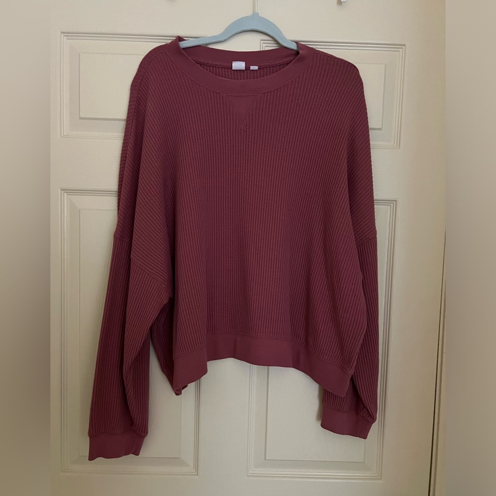 GAP Size 2XL Women’s Waffle Long Sleeve Shirt - Picture 5 of 10